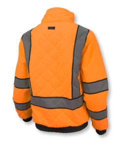 Alternative view of Radians SJ930-3 Women's Class 3 Quilted Bomber Jacket, Quilted, Hi Vis Orange