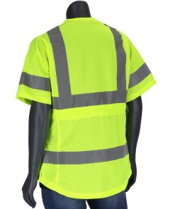 Alternative view of PIP 303-0313 ANSI Type R Class 3 Women's Contoured Vest with Solid Front, Mesh Back and Adjustable Waist