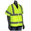 PIP 303-0313 ANSI Type R Class 3 Women's Contoured Vest with Solid Front, Mesh Back and Adjustable Waist