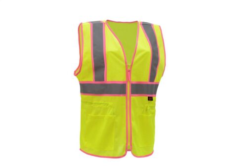 GSS Safety 7805 Class 2 Two Tone Ladies Vest - Lime - Image 4