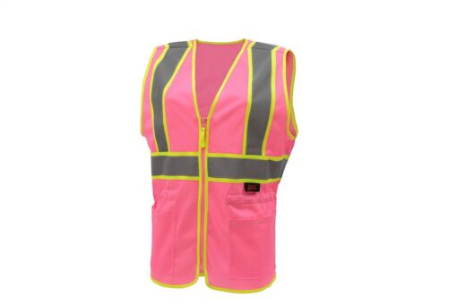 GSS Safety 7806 Pink Two Tone Ladies Vest Front
