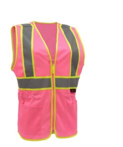 GSS Safety 7806 Pink Two Tone Ladies Vest Front side
