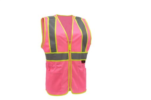 GSS Safety 7806 Pink Two Tone Ladies Vest Front side