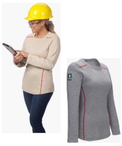 Alternative view of Lakeland LSCWAT Women's High Performance FR Long Sleeve Knit Crew T-Shirt