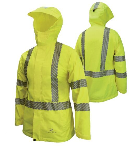 Radians RW12L Ladies Lightweight Ripstop Rain Jacket, Waterproof Class 3