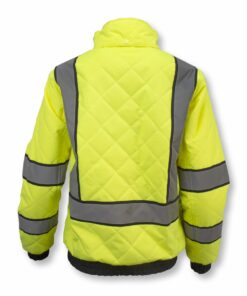 Alternative view of Radians SJ930-3 Women's Class 3 Quilted Bomber Jacket, Quilted, Hi Vis Lime Green