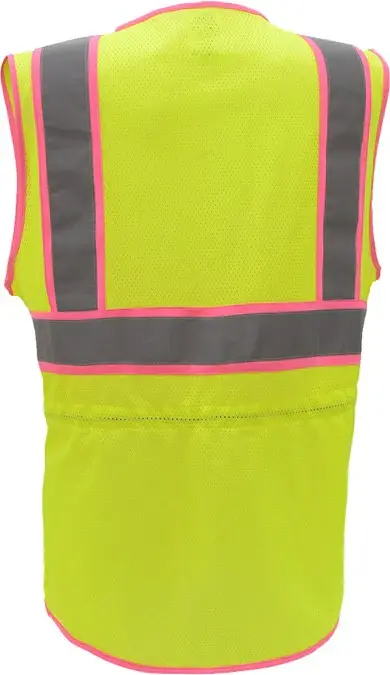 GSS Safety 7805 Class 2 Two Tone Ladies Vest - Lime - Image 2