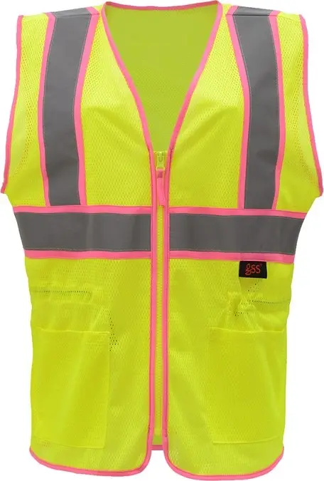 GSS Safety 7805 Class 2 Two Tone Ladies Vest - Lime